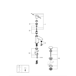 Однорычажный смеситель для раковины Grohe Plus S-Size (33163003)