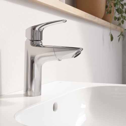 Одноважільний змішувач з висувним виливом для раковини Grohe Eurosmart New (23991003)