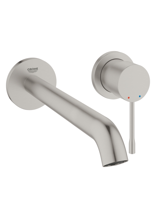 Змішувач для раковини Grohe Essence на 2 отвори L-Size (29193DC1) Сталь