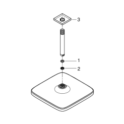 верхній душ Grohe Tempesta 250 Cube з кронштейном до стелі (26683000)