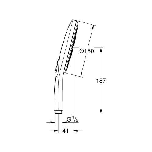 Ручний душ Grohe Vitalio SmartActive 150 3 режими струменю (26597000)