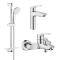 Набор смесителей Grohe Eurosmart New 3 в 1, для ванной (UA123246M0)