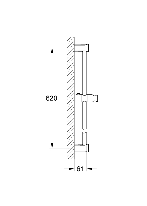 Душевая штанга Grohe New Tempesta Cosmopolitan 600 мм (27521000)