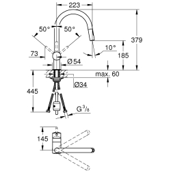 Однорычажный смеситель для мойки Grohe Minta (32321AL2)