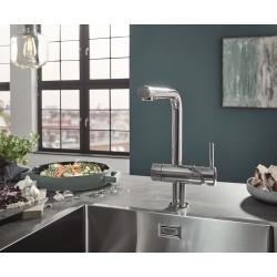 Однорычажный смеситель для мойки с вентилем Grohe Minta (31558000)