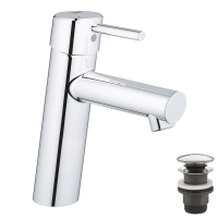 Одноважільний змішувач для раковини Grohe Concetto M-Size + нажимний донний клапан (23932001)