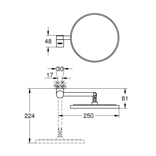 Дзеркало косметичне Grohe Selection (41077DC0)