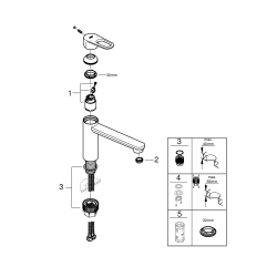 Одноважільний змішувач для мийки Grohe Start Flow (31691000)