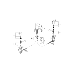 Змішувач для раковини Grohe BauEdge на 3 отвори (20197000)