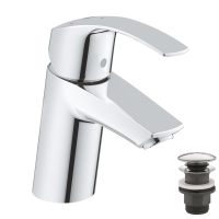 Однорычажный смеситель для раковины Grohe Eurosmart S-Size + нажимной донный клапан (23924002)
