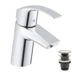 Однорычажный смеситель для раковины Grohe Eurosmart S-Size + нажимной донный клапан (23924002)