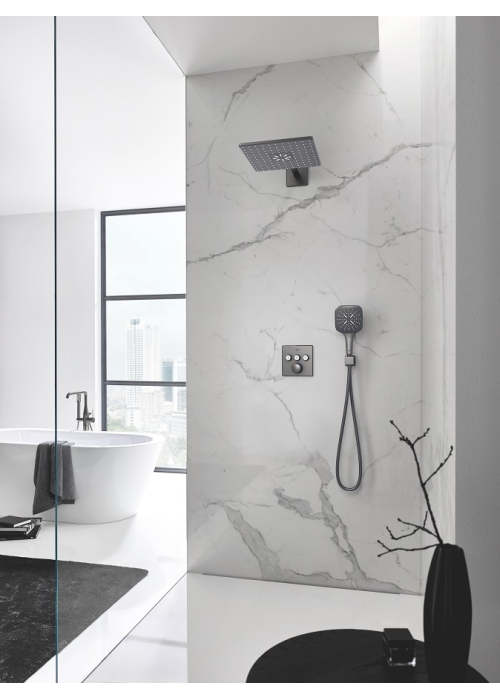 Верхній душ Grohe Rainshower 310 SmartActive Cube з душовим кронштейном 430 мм, 2 режими (26479AL0)