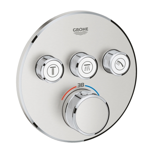 Термостат прихованого Grohe Grohtherm SmartControl монтажу на 3 виходи (29121DC0) Сталь