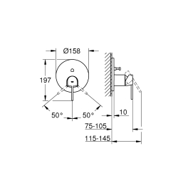 Однорычажный смеситель Grohe Plus с переключателем на 2 положения (24060AL3)