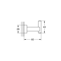 Гачок для банного халата Grohe Essentials Cube (40511AL1)