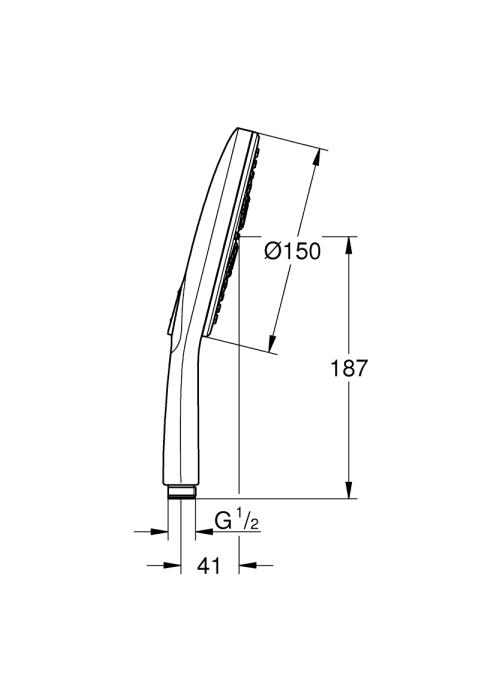 Ручной душ Grohe Rainshower Smartactive 150 3 режима струи (26590000)