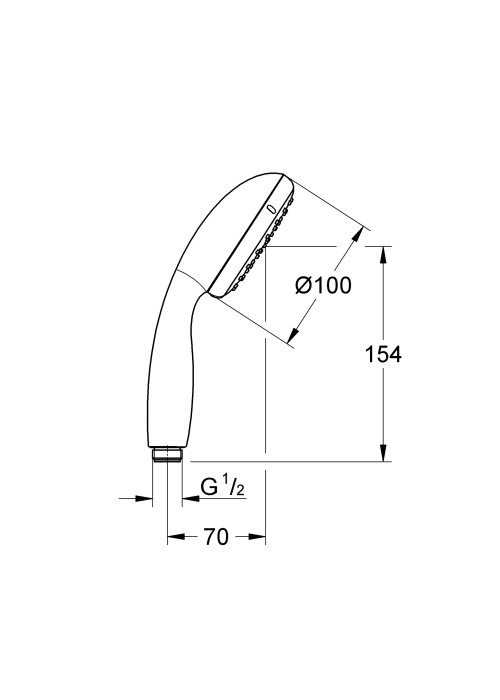 Ручной душ Grohe QuickFix Vitalio Start 100 1 режим струи (27941000)