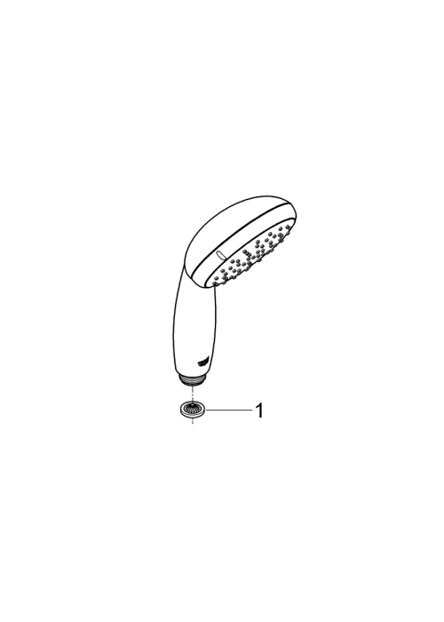 Ручной душ Grohe QuickFix Vitalio Start 100 1 режим струи (27941000)