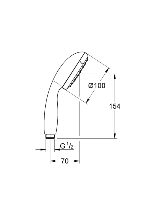 Ручной душ Grohe QuickFix Vitalio Start 100 1 режим струи (27941000)