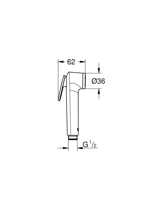 Ручний душ, 1 режим Grohe Vitalio Trigger Spray 30 струменю (26351000)