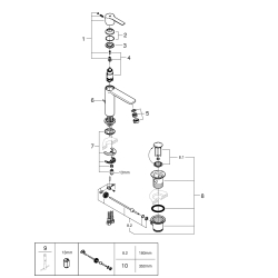 Одноважільний змішувач для раковини Grohe Lineare S-Size (32114DC1)