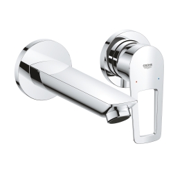 Смеситель для раковины Grohe BauLoop New на 2 отверстия, настенный монтаж M-Size (20289001)