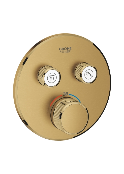 Термостат прихованого монтажу Grohe Grohtherm SmartControl з 2 кнопками управління (29119GN0) Золото матове