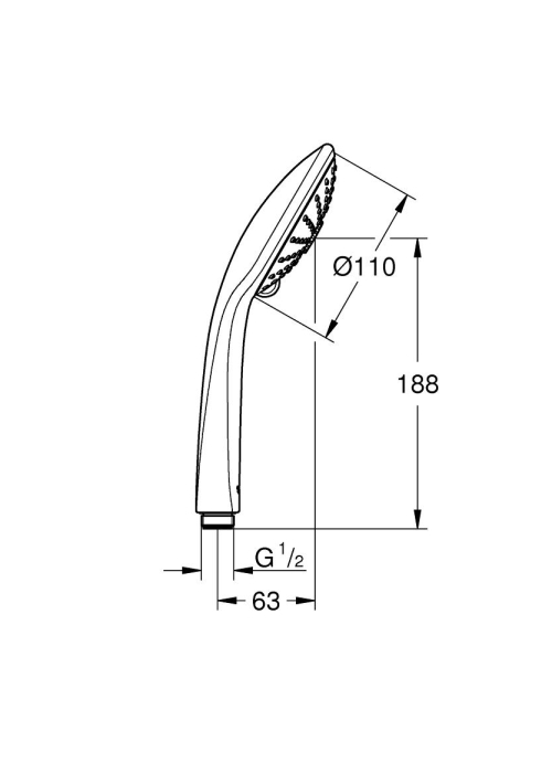 Ручной душ Grohe Euphoria 110 Massage 3 режима струи (27239000)