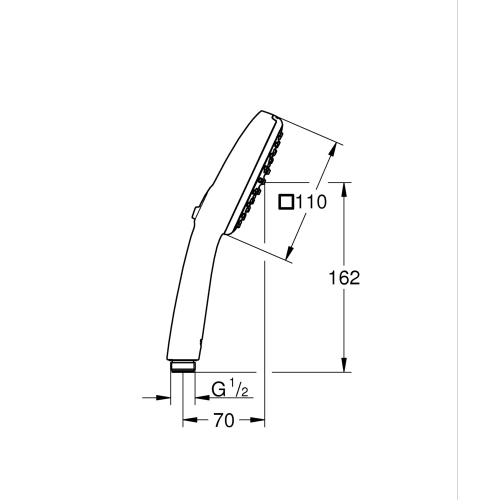 Ручний душ Grohe Tempesta Cube 110 2 режими струменю (26902003)