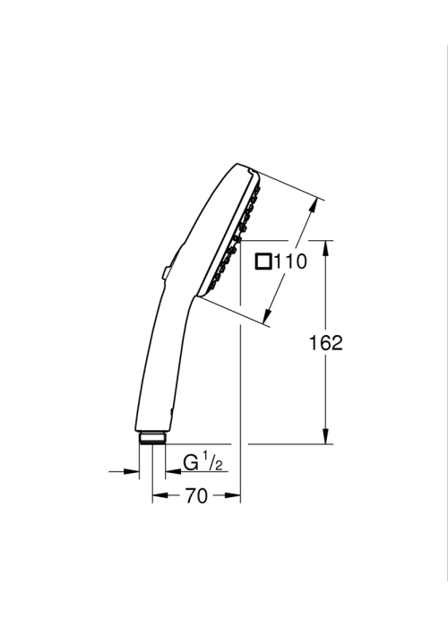 Ручной душ Grohe Tempesta Cube 110 2 режима струи (26902003)