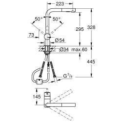 Одноважільний змішувач для миття Grohe Minta (30274GN0) Золото матове