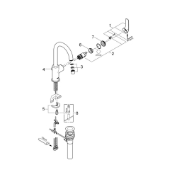 Однорычажный смеситель для раковины Grohe BauCurve L-Size (23090000)