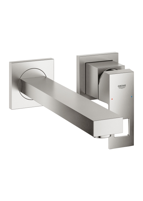 Змішувач для раковини Grohe Eurocube на 2 отвори M-Size (23447DC0) Сталь