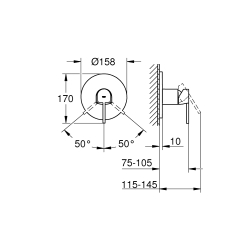 Одноважільний змішувач для душу Grohe Plus (24059003)