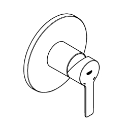 Одноважільний змішувач для душу Grohe Lineare (24063DC1) Сталь