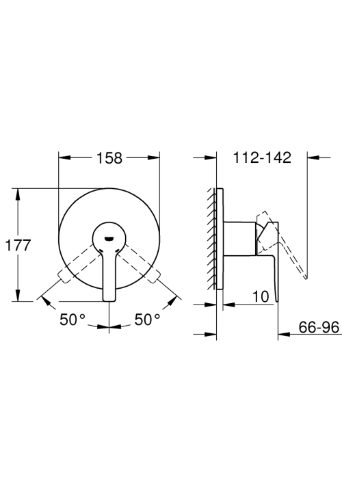 Одноважільний змішувач для душу Grohe Lineare (24063DC1) Сталь