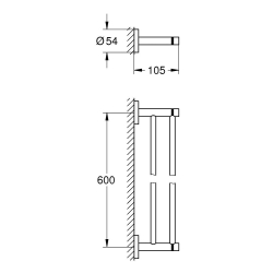 Тримач рушника Grohe Essentials, подвійний (40802GN1)