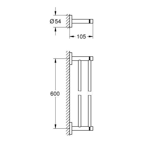 Тримач рушника Grohe Essentials, подвійний (40802GN1)