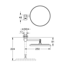 Дзеркало косметичне Grohe Selection (41077GL0)