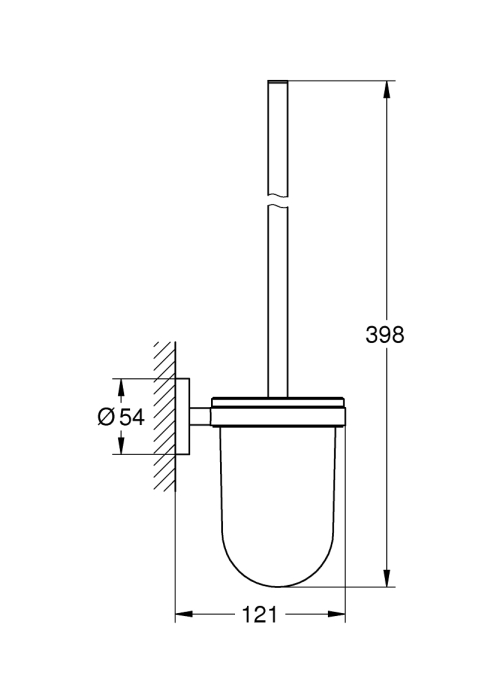Туалетна щітка в комплекті Grohe Essentials (40374DC1) Сталь