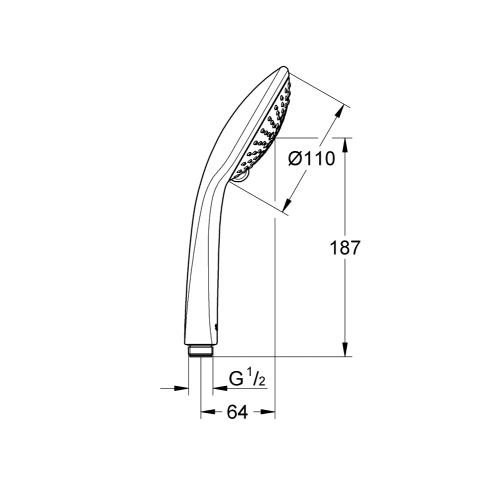 Ручний душ Grohe Euphoria 110 Champagne 3 режими струменю (27222000)