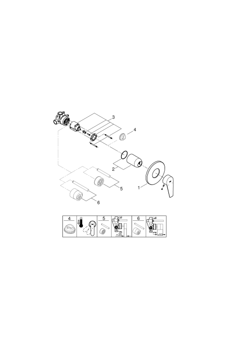 Комплект гигиенического душа 2 в 1 Grohe BauEdge UA28343001