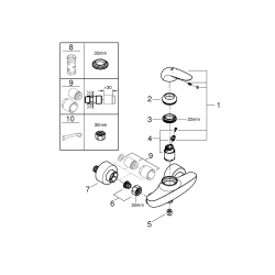 Однорычажный смеситель для душа Grohe Wave (32287001)