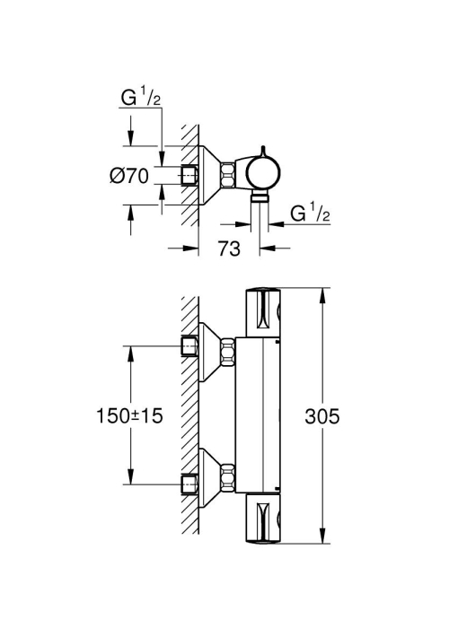 Термостат для душу Grohe Grohtherm 800 (1022022430)