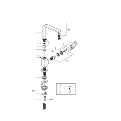 Одноважільний змішувач для мийки Grohe Eurocube (31255DC0)