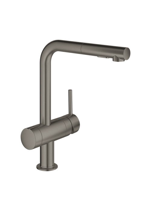 Однорычажный смеситель для мойки с вентилем Grohe Minta (31558AL0) Графит матовый