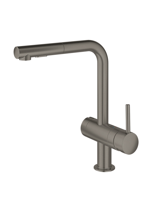 Однорычажный смеситель для мойки с вентилем Grohe Minta (31558AL0) Графит матовый
