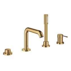 Однорычажный смеситель для ванны на 4 отверстия Grohe Essence (25251GL1) Золото
