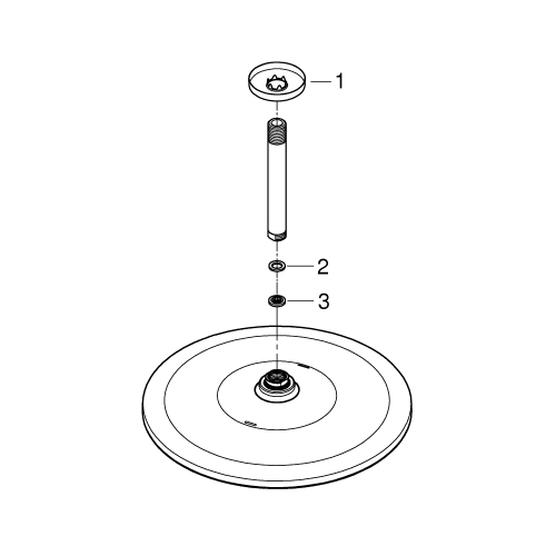 Верхній душ з кронштейном Grohe Rainshower 310 Mono 142 мм, 1 режим струменя (26559000)