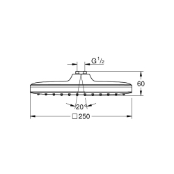 верхній душ Grohe Tempesta 250 Cube (26681000)